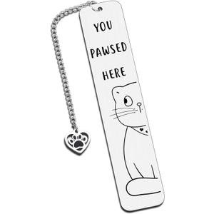 Cat Owners Must Haves - National Pet Day Gift for Book Lover, Mothers Day Cat Mom Gifts for Women, Funny Cat Bookmarks for Book Lovers, Book Markers for Reading, Bookish Gifts for Nerds