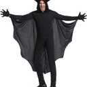 Honeystore Men's Scary Bat Halloween 1-Piece Jumpsuit Romper Cosplay Costume