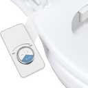 3.0 bidet Toilet Seat attachment, self-cleaning, dual nozzles, adjustable water pressure, stainless steel water inlet, angle control and easy to install, provides buttocks and private parts cleaning.