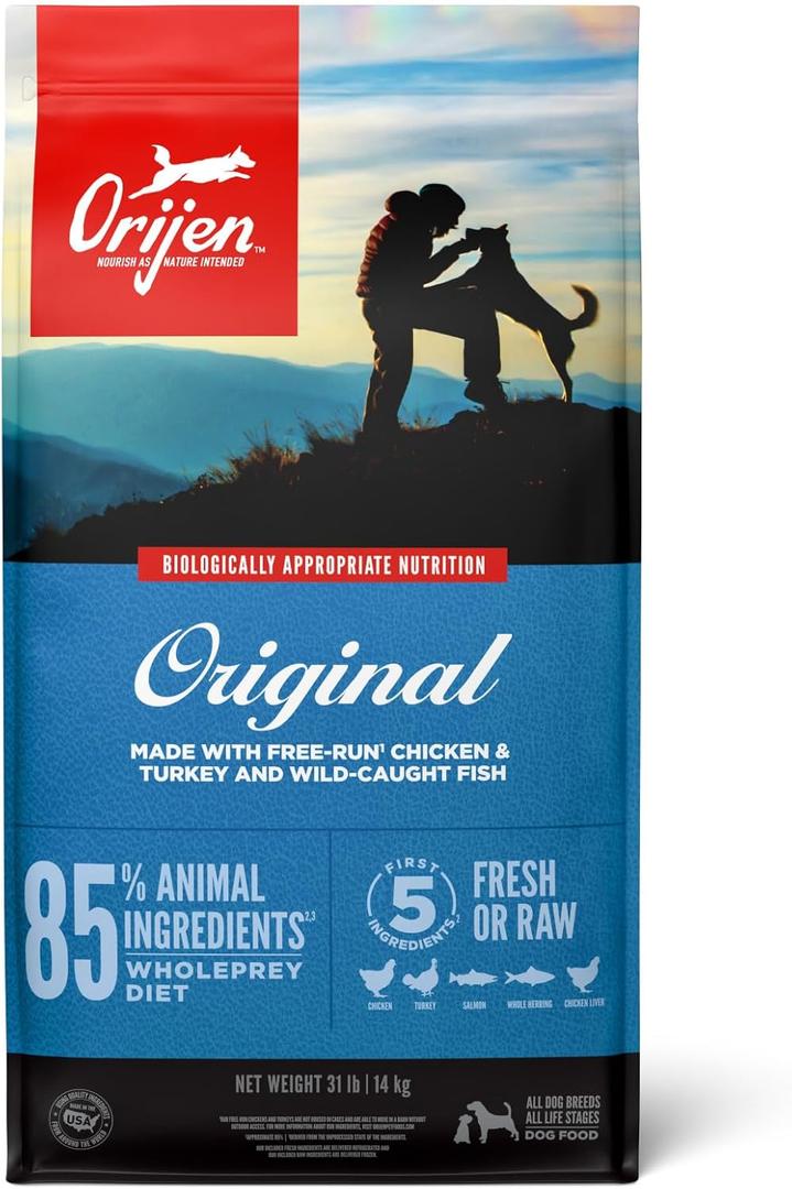 ORIJEN Grain Free High Protein Dry Dog Food Original Recipe 31lb Bag