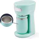 Elite Gourmet EHC242M Personal Single-Serve Compact Coffee Maker Brewer Includes 12oz. Dual Wall, Travel Mug with Stainless Steel Interior, Compatible with Coffee Grounds, Reusable Mesh Filter, Mint