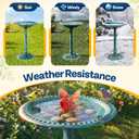 VIVOHOME Bird Bath for Outside, Polyresin Pedestal Bird Baths for Outdoor, Garden, 28 Inch Height Weather-Resistant Birdbaths with 20" Bowl, Green