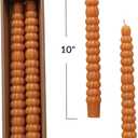 Creative Co-Op Unscented Pumpkin Shaped Taper Candles in Box, Orange, Set of 2