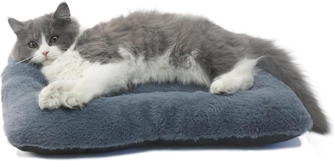 Dog Crate Bed 18 x 12 Washable Dog Beds for XX-Small Dogs Deluxe Thick Soft Fluffy Comfy Kennel Pad Anti-Slip & Anti-Scratch Pet Sleeping Mat for Cats and Extra Small Dogs Breeds,18 Inch,Dark Grey