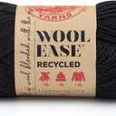 Lion Brand Yarn Wool-Ease Recycled, Yarn for Crochet, Black, 1 Pack