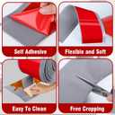 Vinyl Baseboard Molding Trim 4 Inch x 20 Feet Peel and Stick Baseboard Trim Flexible PVC Cove Base Moulding Self-Adhesive Trim for Garage Bathroom Cabinet Floor Walls, Gray