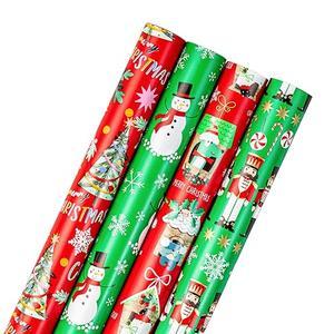 Christmas/Holiday Wrapping Paper 4pk (76cm x 305cm/29"92 x 120")