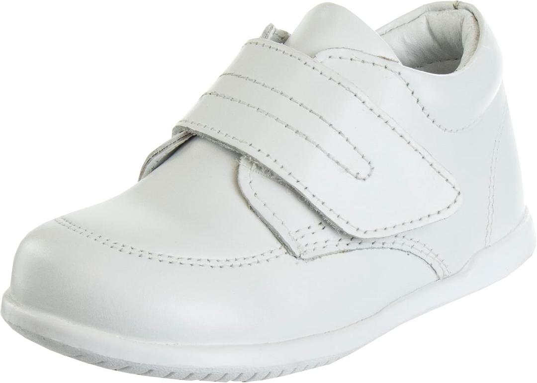 Josmo Baby-Girl's Smart Walking Shoes Nonslip Boys First Step Walker Leather Non-Slip Bottom High top Dress Boots (3.5 Infant)