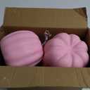FOIMAS Pink Artificial Pumpkin,8pcs Lifelike Faux Pumpkins Decor for Halloween Thanksgiving Fall Party Harvest Table Decoration Supply