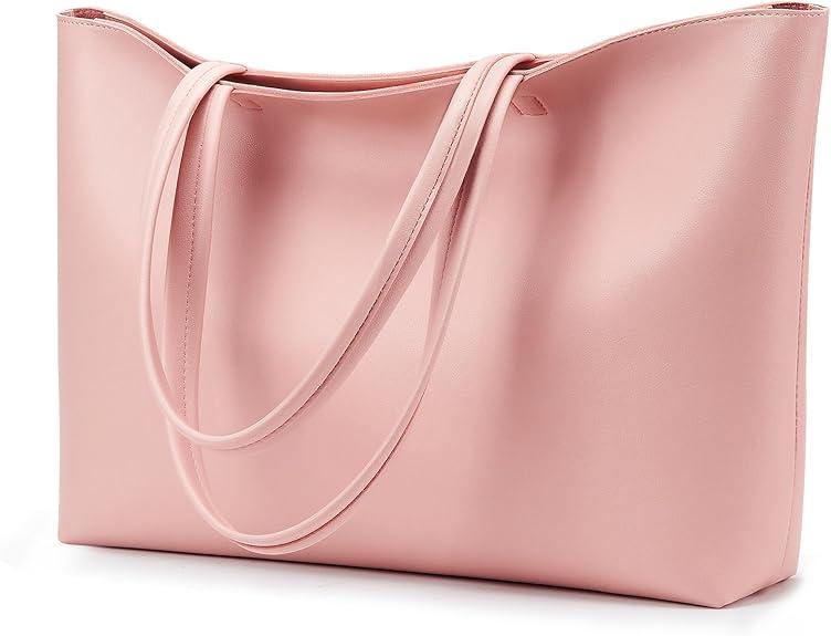 KALIDI Tote Bag Zipper Shoulder Bag Faux Leather Purses Satchel for Women Large Casual Handbag Work Dating College