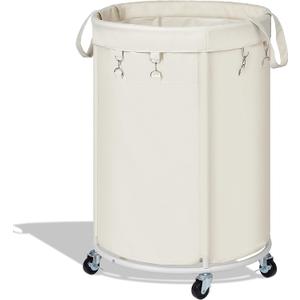 150L Large Capacity Rolling Laundry Basket Hamper with Wheels, Clothes hamper and Removable Bag for Home, Laundry Room, Bedroom, Bathroom, Apartment, Dorm, 20.67 x 20.67 x 30.31 inches