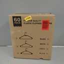 HOUSE DAY White Plastic Hangers 60 Pack, Clothes Hangers with Non Slip Hooks, Durable & Space Saving Coat Hanger, LightWeight Clothing Hanger, Perfect Closet Organizer for Everyday Use