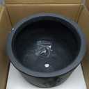 Kante Charcoal Concrete Planter 9" Dia All-Weather Round Small Pot, 9.0"Dia