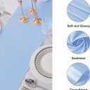 6Pack Table Runner 12 x 108 Inches Satin Silk Table Runner for Wedding, Birthday Party, Banquets, Graduations Decoration, fit Rectange and Round Table-Blue Mist