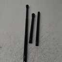 Tension Rods for Windows 28 to 48 Inch - Black Tension Curtain Rod | Spring Tension Rod, No Drill, Non Slip, Adjustable Curtain Rods