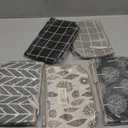 Boao 5 Pieces Canvas Cosmetic Bags Printed Small Makeup Bag Multi Function Travel Organizer Pouch Purse with Zipper for Women Fall Vacation Travel Toiletry storage Christmas Birthday Gift, 5 Styles