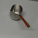 Turkish Coffee Pot 20oz/600ml with Wooden Handle, 18/8 Stainless Steel, Cezve Ibrik Briki Stovetop Warmer for Milk Butter Chocolate Melting, Greek Arabic Coffee Maker, Maple Syrup & Sauce Heating Pan