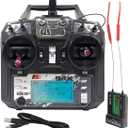 DTXMX FS-i6X 10CH Radio Transmitter and Receiver FS-iA10B 2.4G RC Controller for Airplane Helicopter FPV Drone RC Quadcopter Fly in The vast Sky (Mode-2)
