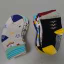 12 Pack Non Slip Kids Toddler Baby Socks with Grips for 1-7 Years Boys Girls Cotton Crew Socks Multi Colors