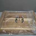 Bamboo Wood Stove Top Cover with Handles for Gas Burners/RV Stovetop, Noodle Cutting Board for RV Gas Stovetop, Noodle Board Electric Stove Cover & Juice Grooves for Kitchen Countertop Space (29.6"L x 22"W)