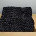 POCBLUE Deluxe Washable Dog Bed for Medium/Large Dogs Dog Crate Mat 35 Inch Comfy Fluffy Kennel Pad Anti-Slip for Dogs Up to 60 lbs, 35" x 23", Black