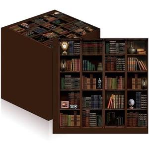 Houuqe 120 Pcs Library Bookshelf Book Club Cocktail Napkins, Book Lovers Gifts 5 x 5 Inches Disposable Beverage Bookworm Paper Napkins Gift for Reading Themed Library Christmas Party Supplies