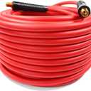 MaxWorks 80786 Lightweight All Weather No-Memory Non-Kinking 300 PSI Maximum Hybrid Polymer Air Hose, 1/4" x 100' , Red