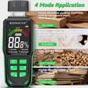 Rechargeable Moisture Meter for Wood, Walls & Hardwood Accurate Pin-Type Digital Tester with Large Color Display, Automatic Alarm, Calibration & HOLD Function for DIY & Construction Projects