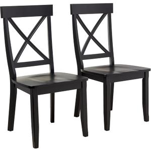 Homestyles Blair Black Dining Chairs, Set of 2