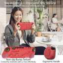 Kids Case for Nintendo Switch 2 with Game Card Slots,Kid Friendly Ultra-Light Anti-Fall & Shockproof EVA Switch 2nd Protection Cover with Ergonomic Grip, Durable Gaming Protective Shell for Teens (Red)