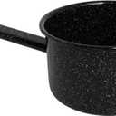 MIRRO 1.25qt Enamel Saucepan, Black (1.3 Quarts)