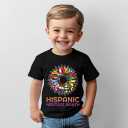 Hispanic Heritage Month Shirt Kids National Hispanic Heritage Month T-Shirt for Toddler Boys & Girls, 2T-8T (Flower)