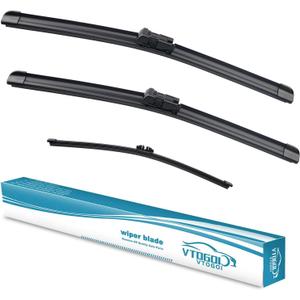OEM Windshield Wiper Blades Replacement for BMW X5 2007 2008 2009 2010 2011 2012 2013, All Weather Original Factory Quality Front & Rear Wipers Set 24"+20"+15" (Pack of 3)
