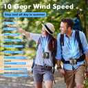 Portable Waist Fan, Wearable Belt Fan 10 Speeds Powerful Airflow, Hands-FreeHanging Neck Fan Rechargeablewith up to 24H+ of Working Time, for Camping, Outdoor, Jobsite