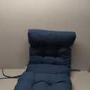 ROFIELTY Tufted Rocking Chair Cushions, Indoor/Outdoor, Non-Slip Bottoms. Adirondack Chair Cushions for Every Scenario. (Deep Blue) (Deep Bule)