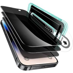 ESR 3 Pack for iPhone 14 Pro Max Privacy Screen Protector, Anti-spy Tempered-Glass Privacy Screen Protector with Flawless Fit Tray