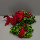 Riceshoot 8 Pcs Christmas Kitchen Decor Include 4 Pcs 78.7 Inch Large Christmas Cabinet Door Ribbons Bows 4 Mini 9 Inch Cabinet Wreath for Kitchen Window Door Xmas Supplies