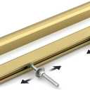 goldenwarm 25 Pack Adjustable Drawer Pulls Gold Cabinet Handles for Kitchen Hardware 2" to 8"(51-224 mm) Hole Distance