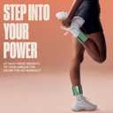 SPORTBIT Wrist and Ankle Weights for Women - Set of 2 (1lb Each) Wearable Ankle & Wrist Weights - Leg & Arm Bands, Silicone Weighted Bracelets for Workout, Walking, Running, Yoga, Pilates (Green)