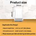 Square Chair Leg Protectors for Hardwood Floors, 16 Pcs Silicone Felt Furniture Leg Cover,1 1/4 Inch, Clear.