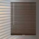Aluminum Mini Blinds for Windows Cordless Horizontal Window Shades for Light Adjustment, Metal Venetian Blinds Waterproof for Bedroom, Bathroom, 28" W x 64" H, Brown