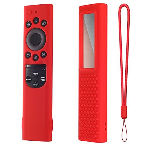 Hi Color TM2280E Remote Cover for 6.3 Inch Samsung Remote BN59-01391, BN59-01386 Cover Case Samsung Solar Control 2022 Anti Slip Sleeve(red)