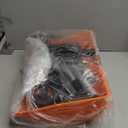 Yocada Snow Shovel 55" Long for Home Garage Driveway Snow Removal with D-Grip Handle Aluminum Strip Large Capacity Orange Shovel for Garden Car Camping Outdoor