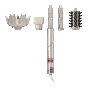 Shark FlexStyle Air Styling & Drying System, Powerful Hair Blow Dryer & Multi-Styler with Auto-Wrap Curlers, Curl-Defining Diffuser, Oval Brush, & Concentrator Attachment, Stone, HD435