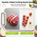 Titanium Cutting Board for Kitchen, Cutting Boards Non Toxic Double Sided Metal Pure Titanium and Wheat Straw PP Chopping Board Food Grade Easy to Clean Large Size 16"*10"*0.9"(White)