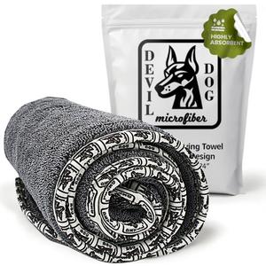 Premium Drying Towel  Small 16" x 24" Super Absorbent Microfiber Dog Bath Towel  Quick Dry, Soft & Durable Dog Towel for Drying Dogs  1200 GSM Gray for Beach, Camping & Travel
