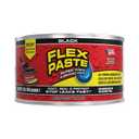 Flex Paste, Waterproof Paintable Putty, Spackle Sealant, Fill Gaps Cracks Holes - Block Out Water and Air - UV Resistant - Walls, Drywall, EPDM, Concrete, Roof, RV Repairs, Black, Half-Quart