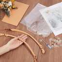Clear Tote Bag Handbag Making Kit PVC DIY Purse Craft Accessories Tool Set Adults Beginners Handmade Gift Bag Making Kit with PU Leather Handbag Bottom and Handle Birthday Holiday, 5.91x9.84x8.27 inch