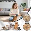 Cat Steam Brush for Grooming and Shedding for Long and Short Hair Pets Deshedding and Hair Removal tool for Dogs & Cats Self Cleaning 4 in 1 Massaging Pet Spray Spritz Defur Comb, Black