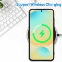 MZELQ for Samsung Galaxy S24 Fe Case, Silicone Black Floral Flowers Sunflowers Cute Pattern, Camera Protection Soft Slim Phone Case for Girls Women -Black